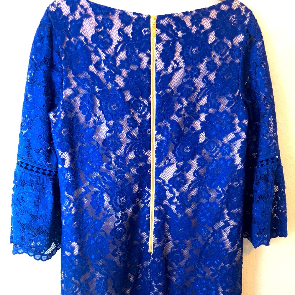 Eliza J, women’s dress, size 14, blue lace dress